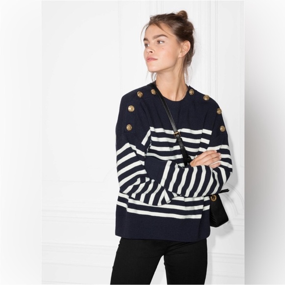 & Other Stories nautical button sweater - Picture 8 of 8